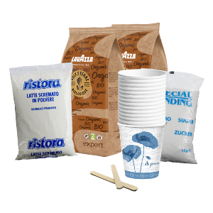 Lavazza Alteco BIO Kit 300 cafés grains+ lait écrémé