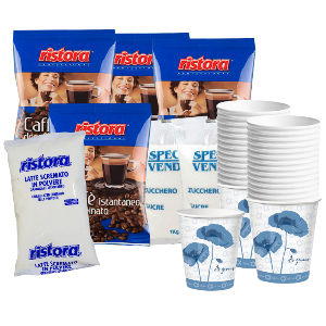 Décaféiné Ristora Kit 600 cafés instantané + lait écrémé