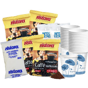 Café lyo Ristora Kit 600 cafés instantané + lait écrémé