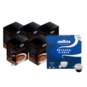 Kit 50 sticks chocolat + 50 bevanda bianca BLUE